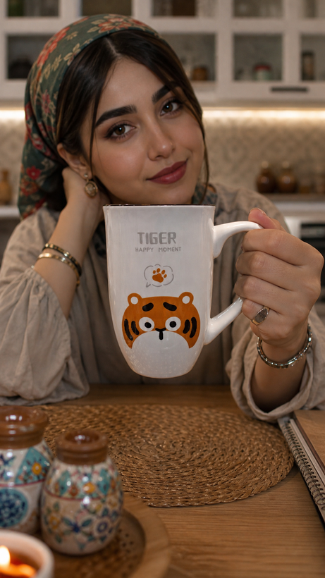 ماگ سرامیکی بلند مدل TIGER