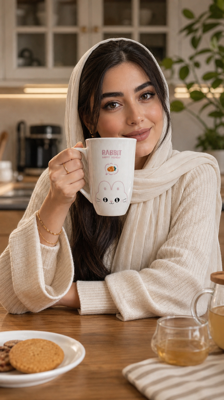 ماگ سرامیکی بلند مدل RABBIT