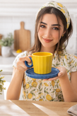 فنجان نعلبکی پاستلی مدل دسته حلقه ای