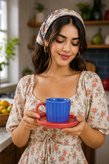 فنجان نعلبکی پاستلی مدل دسته حلقه ای