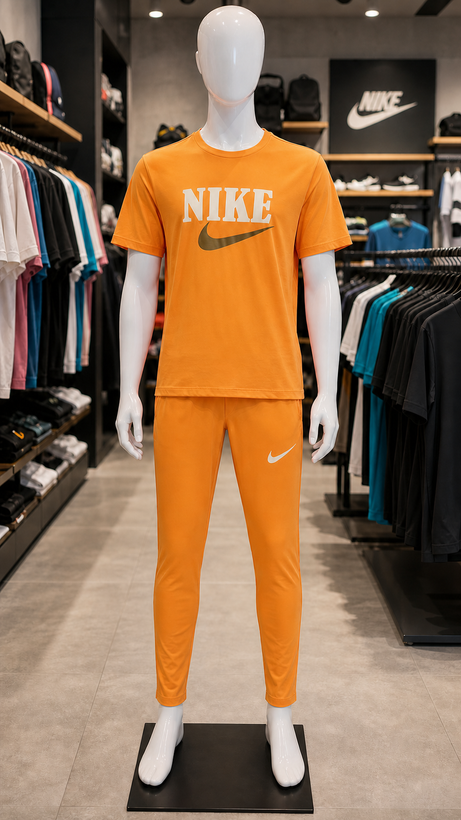 ست تیشرت و شلوار ورزشی مدل Nike - رنگ نارنجی