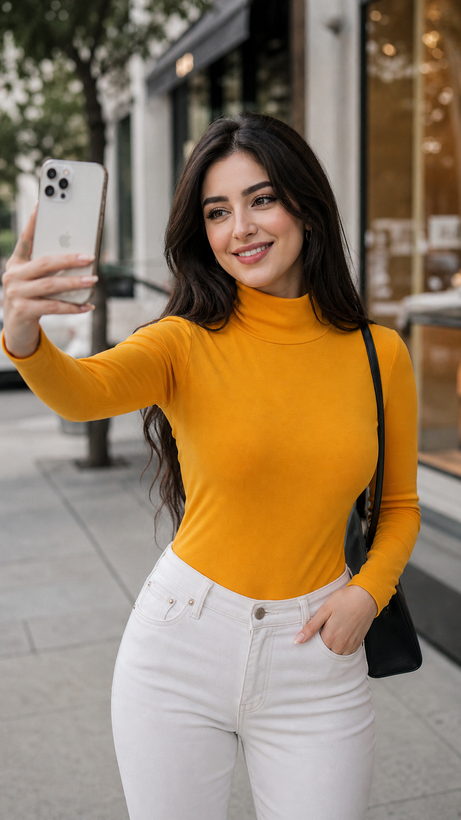 بادی زنانه کبریتی مدل یقه اسکی